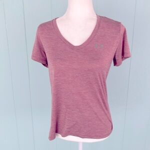 Under Armour Women’s Loose Fit Heatgear Pink Shirt Short sleeve Pullover Size S